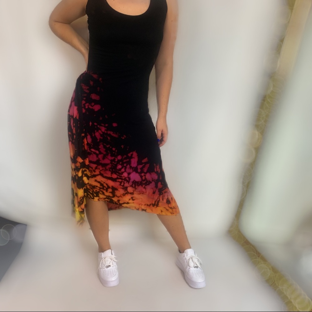 ❤️🔥 Fire Tie Dye Dress 🔥❤️